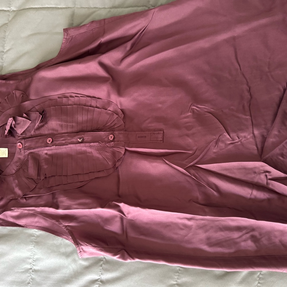 J. Crew Deep Purple Silk Blouse
